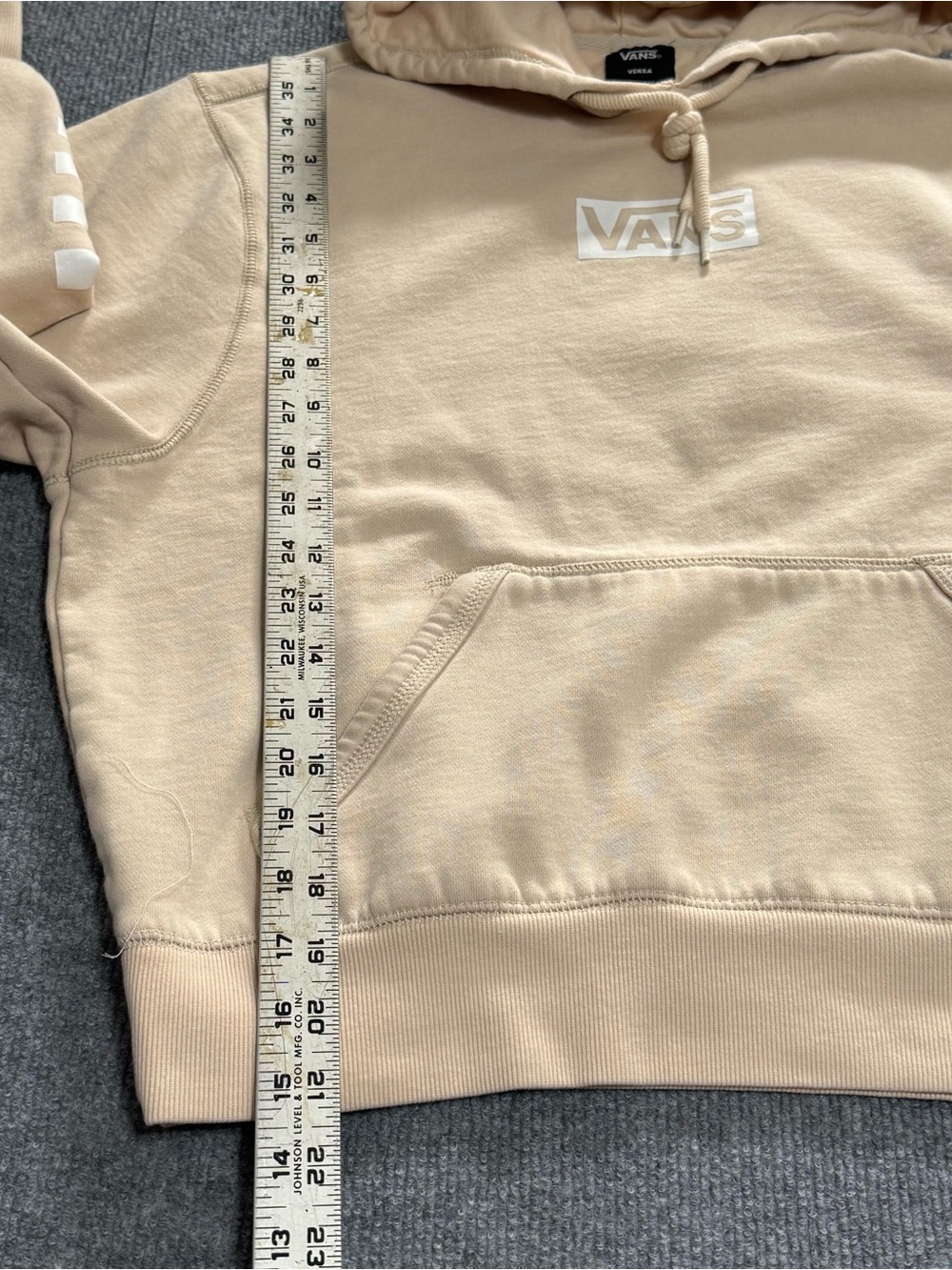Vans Versa Tonal Checkerboard Hoodie Jogger Set Skater Sandcore Streetwear XS/S - Picture 8 of 14